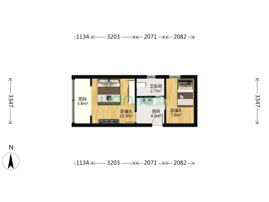 宝昌路620弄 2室0厅1卫 35平方