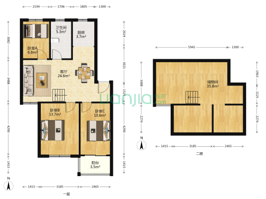钵池小区 3室1厅1卫 85平方