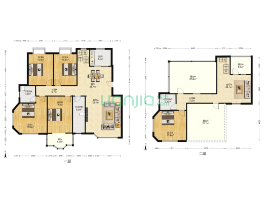 西钞沁园 5室3厅3卫 246平方