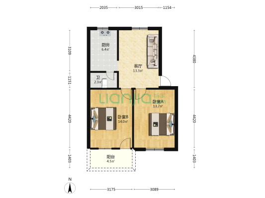港务新村 2室1厅1卫 59平方