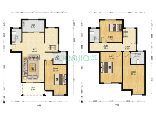 龙蟠佳苑 4室1厅4卫 185平方