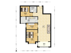 华融朝南小三居，带装修，满二年-涿州华融现代城户型图