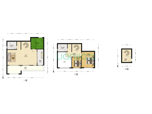 恒大麓山湖一期 2室1厅2卫 133平方