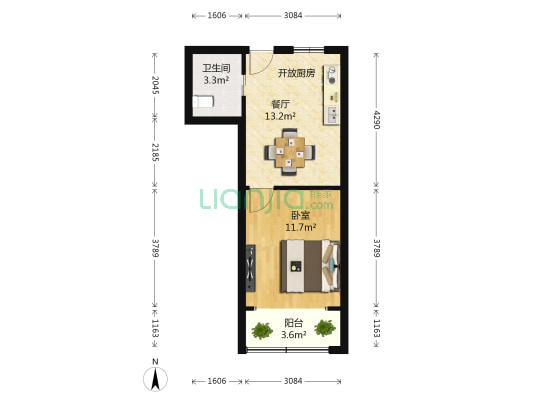 甘泉一村 1室1厅1卫 39平方