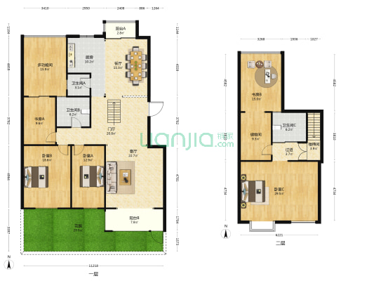 连城别苑龙玺 6室2厅3卫 239平方