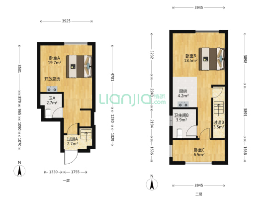广宇东港空间 3室0厅2卫 42平方