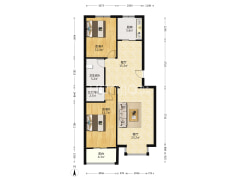 华泰豪庭南北通透两居户型方正税费低-涿州华泰豪庭户型图
