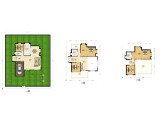小户型独栋别墅 可使用空间大 院子方正 朝南采光好-阜阳名仕豪园户型图