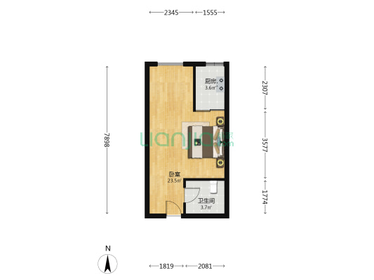 范阳路高速口，精装拎包入住，房本满二，随时可过户-户型图
