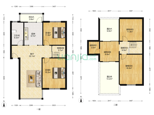 华尔润新村 2室1厅1卫 150平方