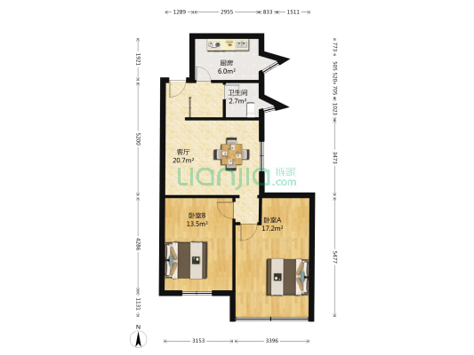 马路一区 2室1厅1卫 78平方