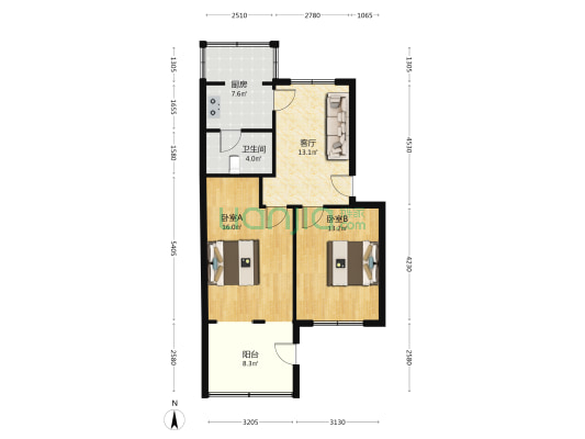 洛阳路289号（洛阳路粮食局宿舍） 2室1厅1卫 70平方