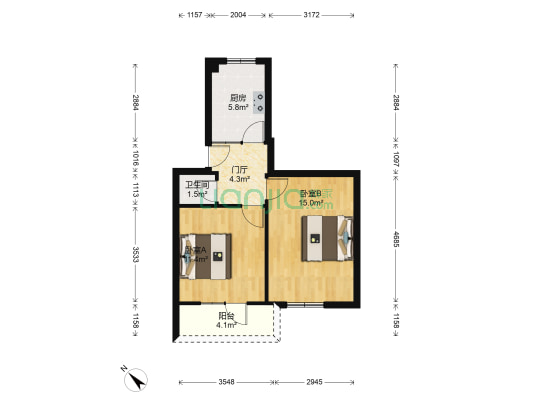 抚琴街北二巷7号 2室0厅1卫 49平方