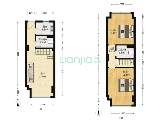 双悦大厦 2室1厅2卫 45平方