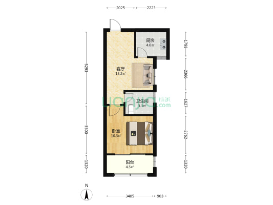 公益雅苑 1室1厅1卫 45平方