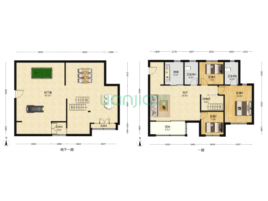 滨江龙湖翡翠上城北区 3室1厅2卫 211平方