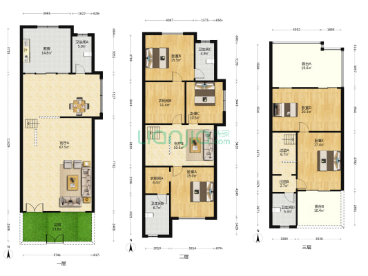 海兰堡 5室2厅4卫 274平方