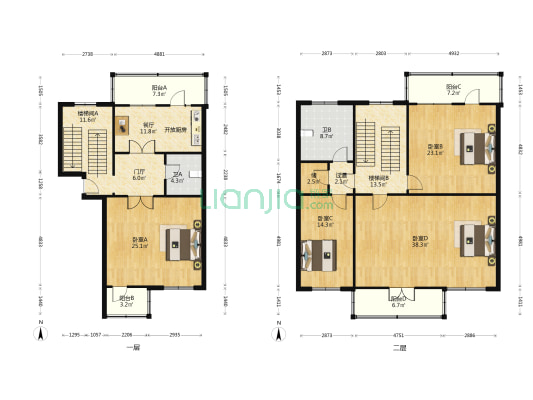井街胡同 4室1厅2卫 166平方