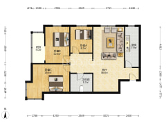 水岸花城 3室1厅 西 北-涿州水岸花城户型图