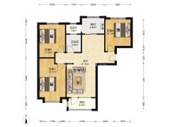 南北通三居，全明格局，业主急售-涿州华融现代城户型图