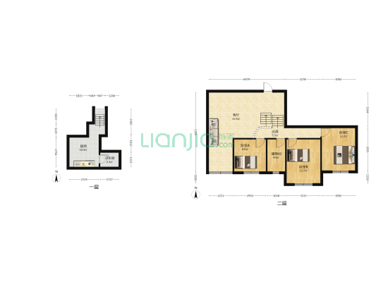 香狮巷3号 3室1厅1卫 108平方