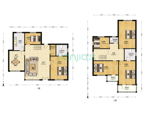 卧龙潭庄园 6室2厅3卫 226平方