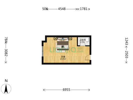 亿通新天地 1室0厅1卫 40平方