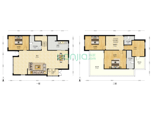 太阳岛高尔夫温泉别墅 4室1厅3卫 184平方