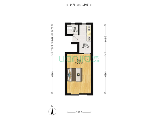 国年路65弄 1室0厅1卫 33平方