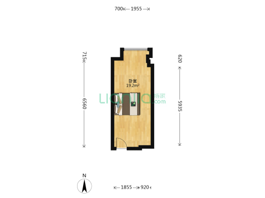 龙湖拉特芳斯二街区 1室0厅0卫 31平方