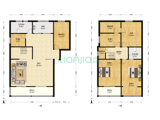 浣纱南路 5室1厅2卫 208平方