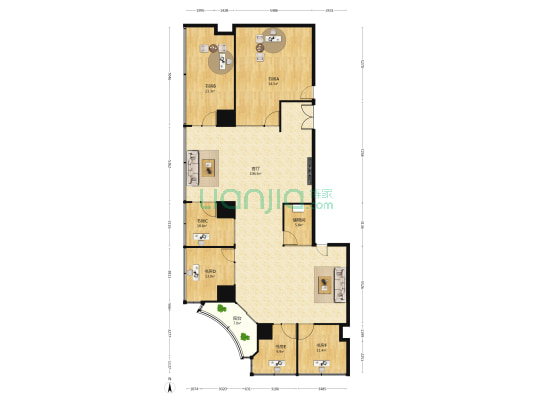 亿力大厦 6室1厅0卫 338平方