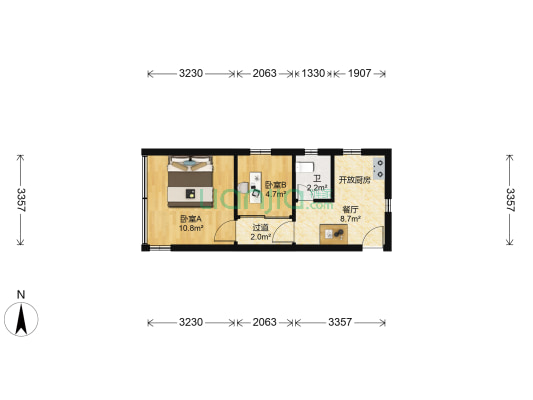 殷行路571弄 2室1厅1卫 35平方