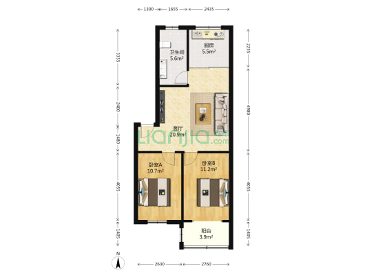 泉山小区南区 2室1厅1卫 74平方