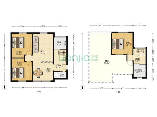 烟批宿舍 3室2厅2卫 70平方