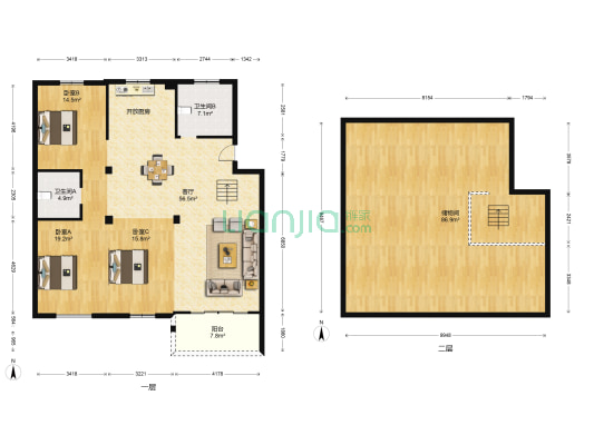 兴隆苑 3室1厅2卫 191平方