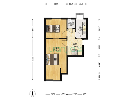 段南新村东区 2室1厅1卫 51平方