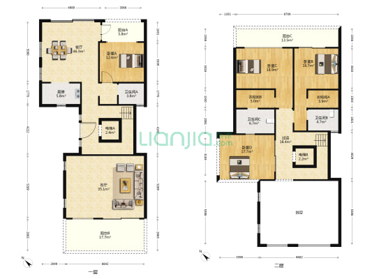 保利公园2010翡丽云邸云玺 4室2厅3卫 361平方