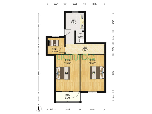 供水小区 3室0厅1卫 60平方