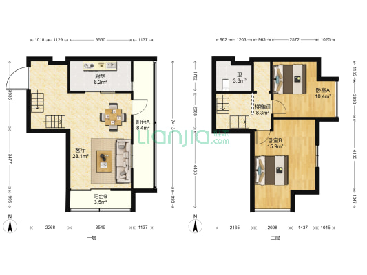 紫晶城 2室1厅1卫 55平方