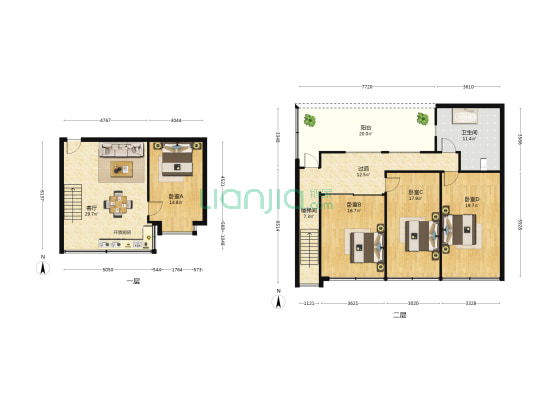 宏锦苑 4室1厅1卫 109平方