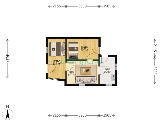 油坊街62号 2室1厅0卫 27平方