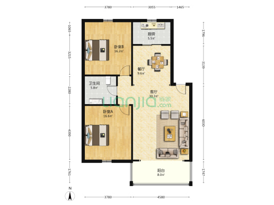 永强小区西区 2室2厅1卫 114平方