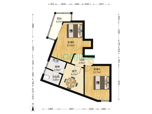 宜川路51弄 2室1厅1卫 60平方