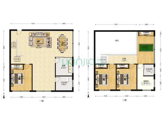 旭日中大道44号 3室2厅2卫 210平方