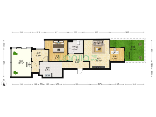 万科四季花城山茶苑 2室2厅1卫 68平方