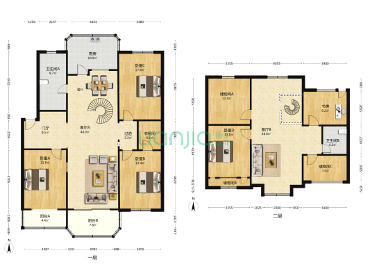 晏园 5室2厅2卫 240平方