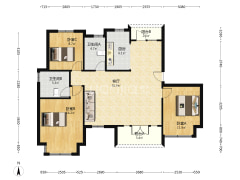 出售 凤麟府125平三居双卫 户型好大横厅 采光视野好-涿州天伦湾凤麟府户型图