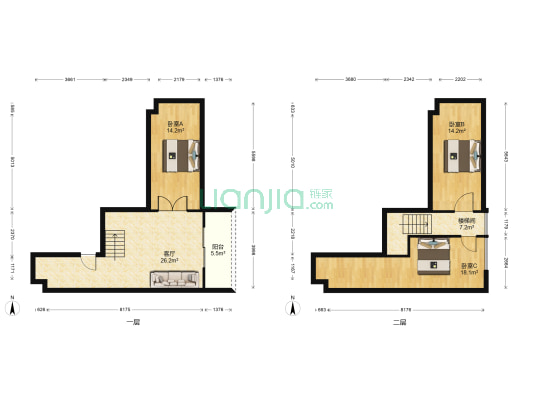 万科金库 3室1厅0卫 62平方