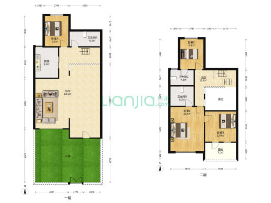 常熟老街衡山壹号 4室1厅3卫 366平方